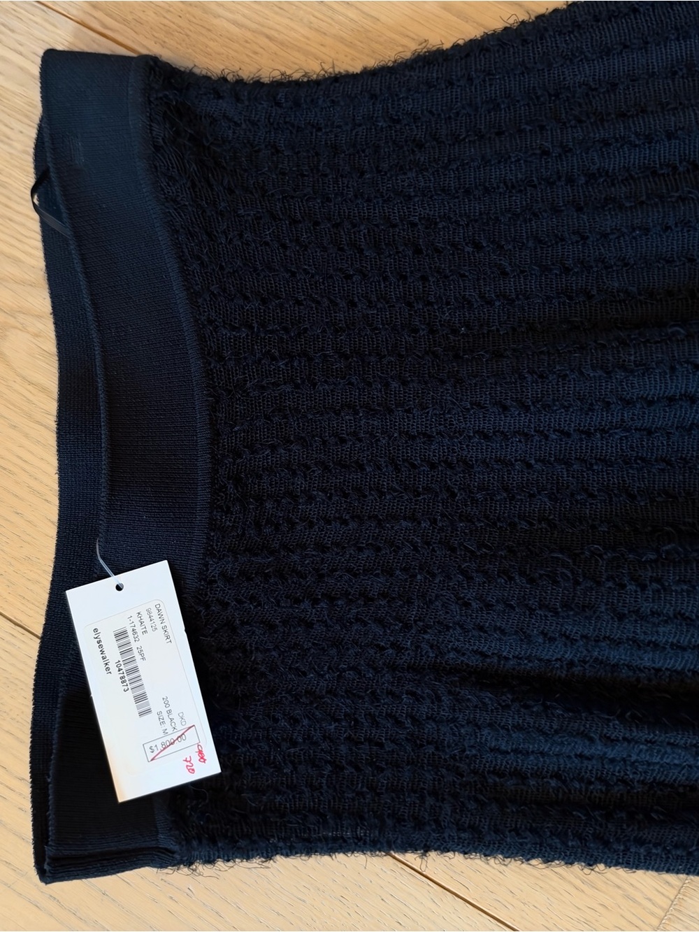 KHAITE Black Maxi Pleated Skirt - Picture 2 of 5